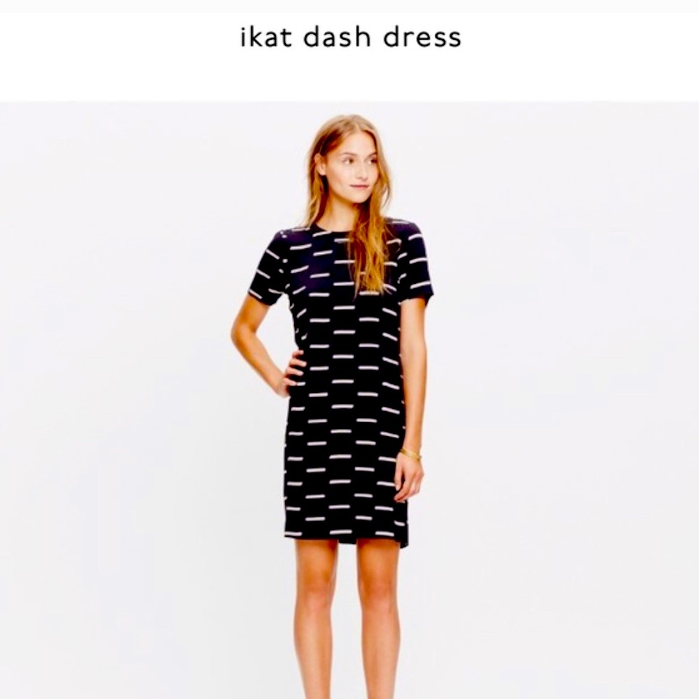 Madewell Ikat Dash Dress - Navy Sz 2
